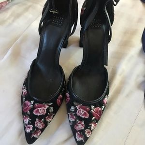 White House Black Market floral heels
